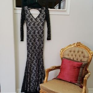 Elegant Black Lace Gown
